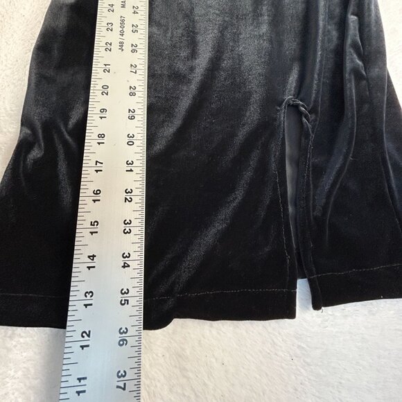 Jessica McClintock Gunne Sax Black Velvet Off-Shoulder Mini Dress 5/6 Stretch - Picture 8 of 8